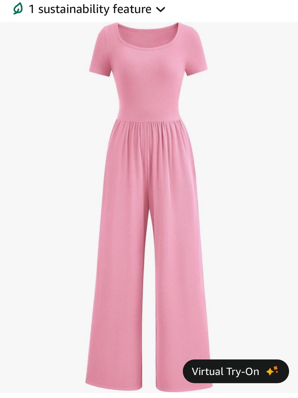 Jumpsuit, scoop neck wide leg